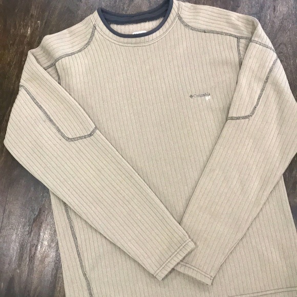 Columbia Other - Columbia Men's Long Sleeve Top, Medium, Cream/Beige & Grey